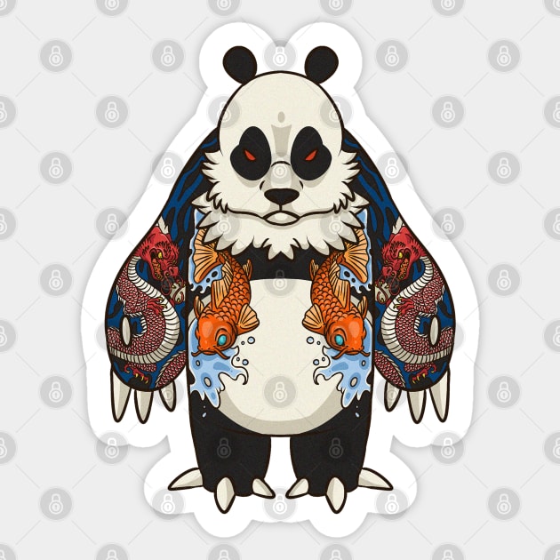 Yakuza Panda Sticker by therealfirestarter